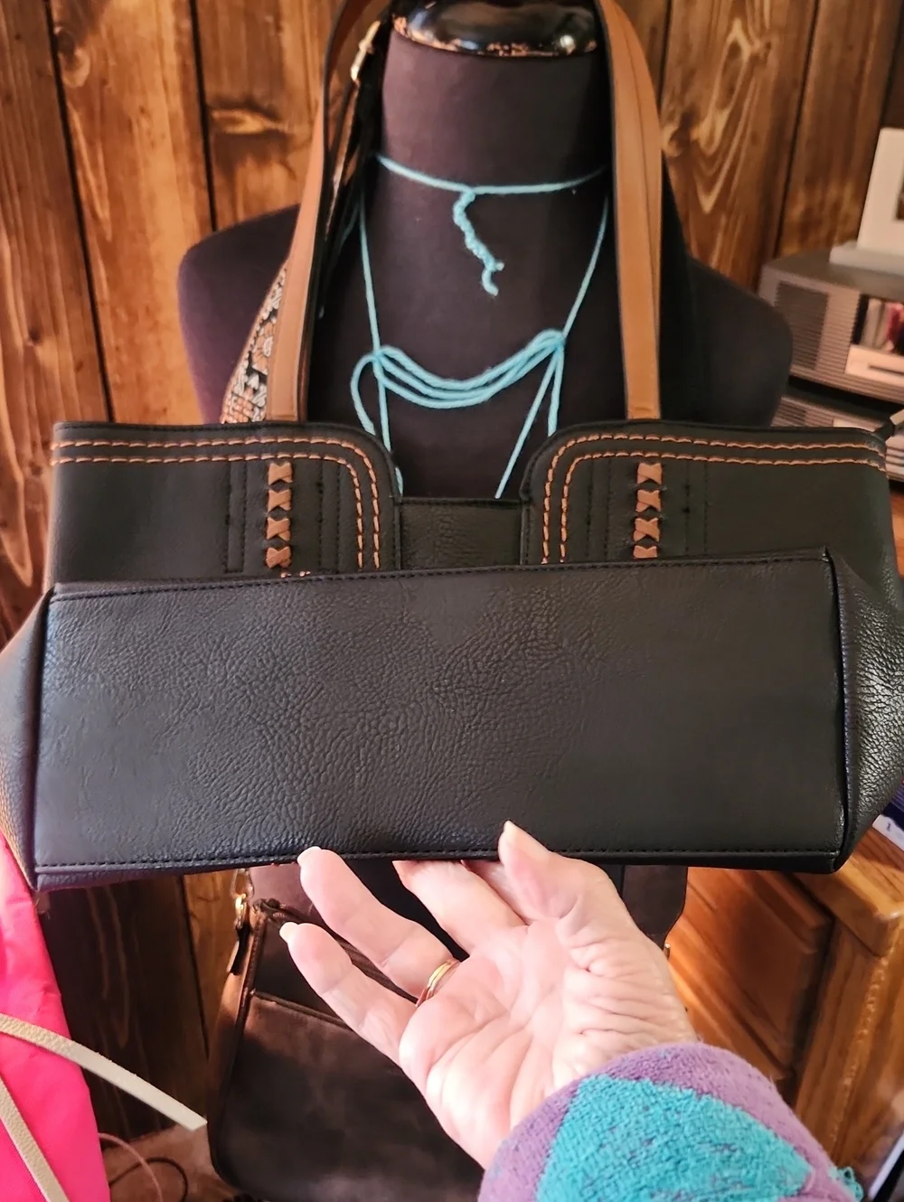 Montana West Foux Leather Shoulder Bag